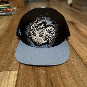 Top of the World Black and Light Blue Hat